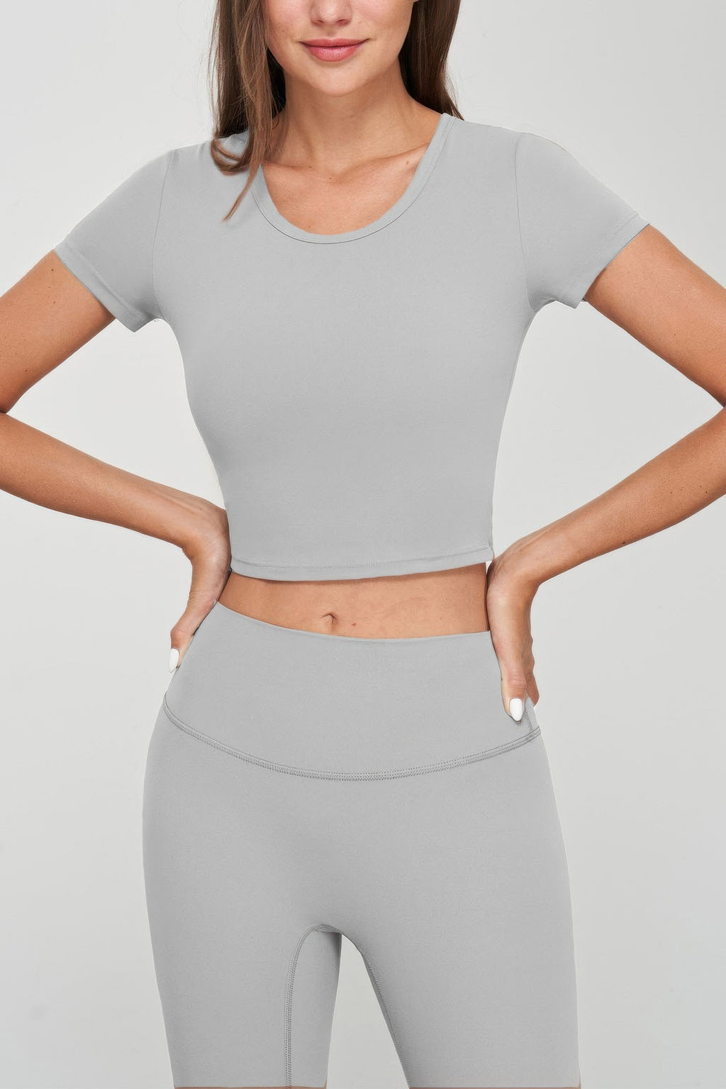 Seamless Short Sleeve Crop Tee-Product Type | Naughty Smile Fashion