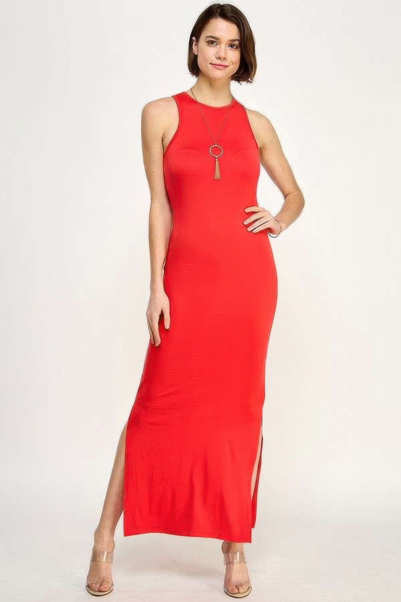 New Arrival – High Neck Side Slit Max Dress – New Arrival Now Live