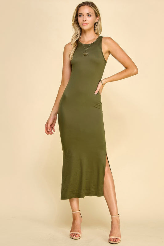 New Arrival – High Neck Side Slit Max Dress – New Arrival Now Live