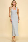 Double Layered Ribbed Double Scoop Tank Maxi Dress-Product Type | Naughty Smile Fashion
