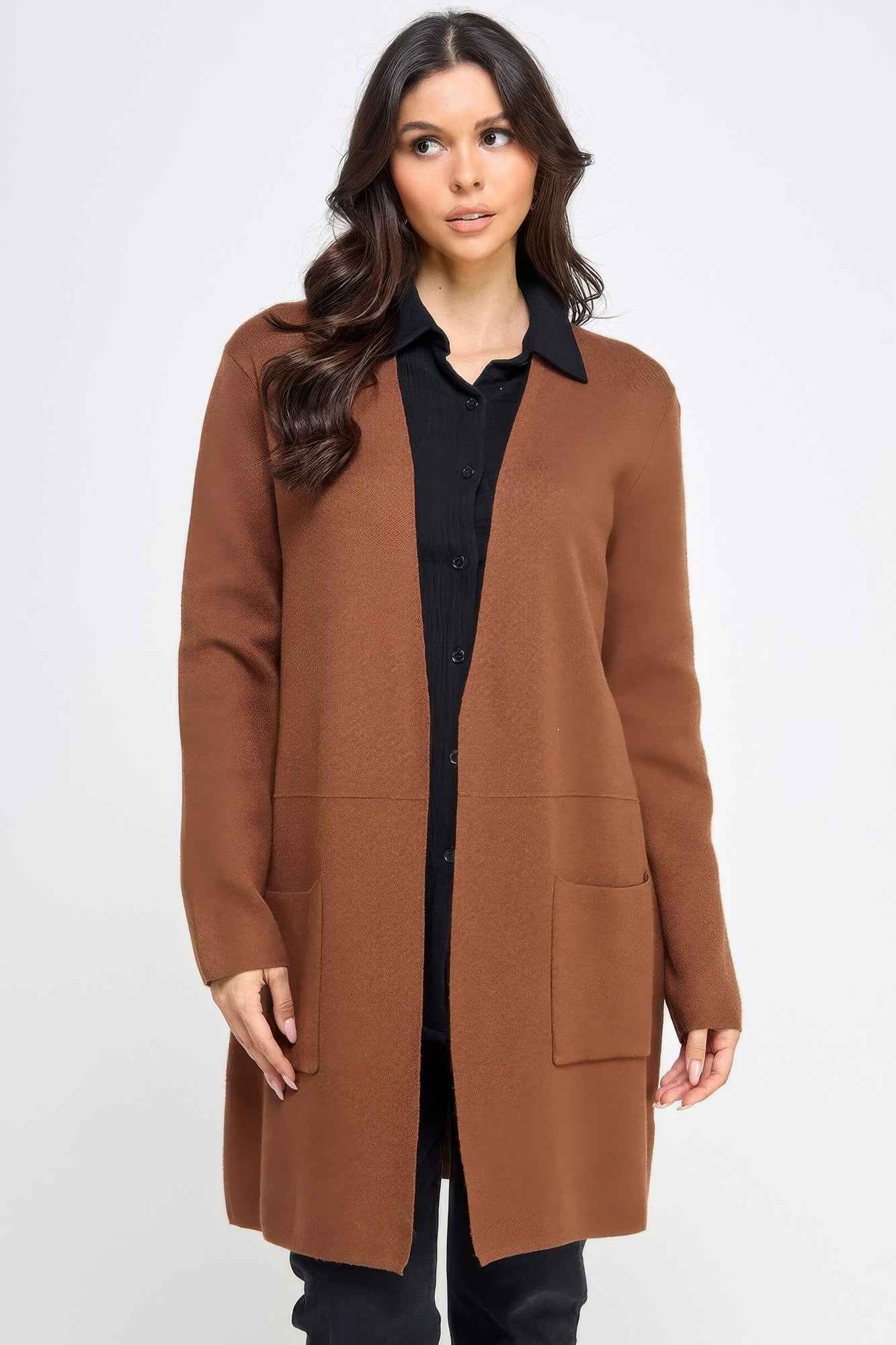 New Arrival – Basic Soft Long Line Open Front Sweater Cardigan – New Arrival Now Live