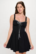 Front Ribbon Tie Bustier Dress-Product Type | Naughty Smile Fashion