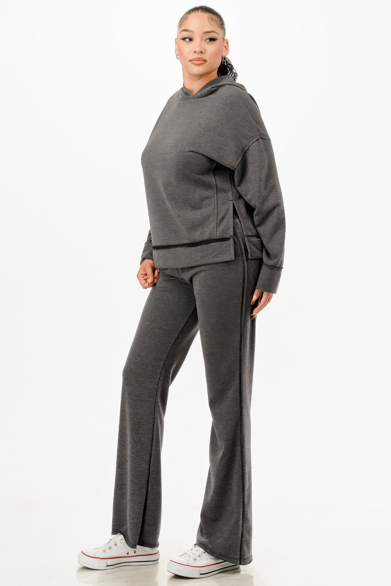 Washed Sweat Two-piece Set-Product Type | Naughty Smile Fashion