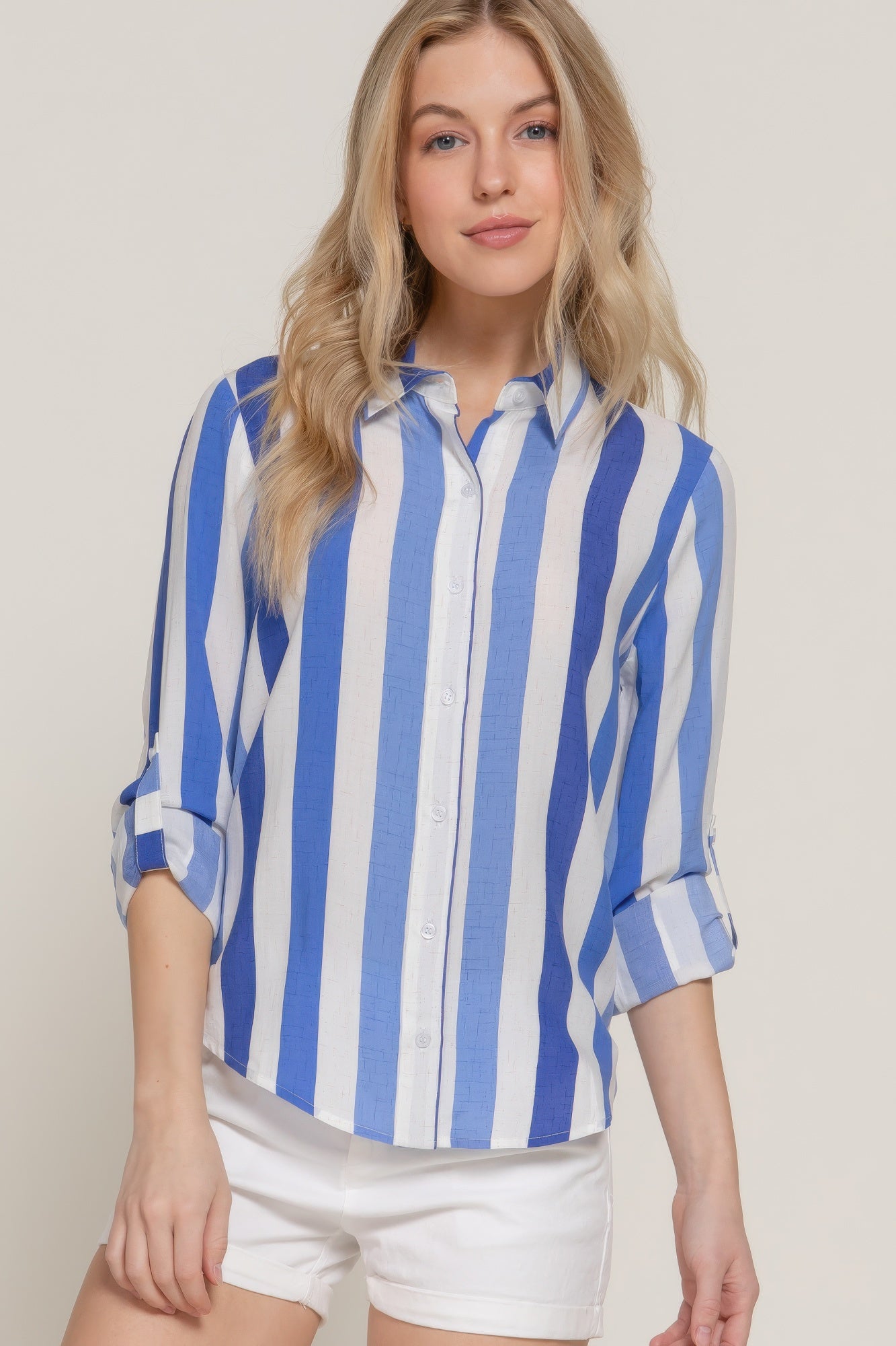 New Arrival – Long Slv Wide Stripe Woven Shirt – New Arrival Now Live