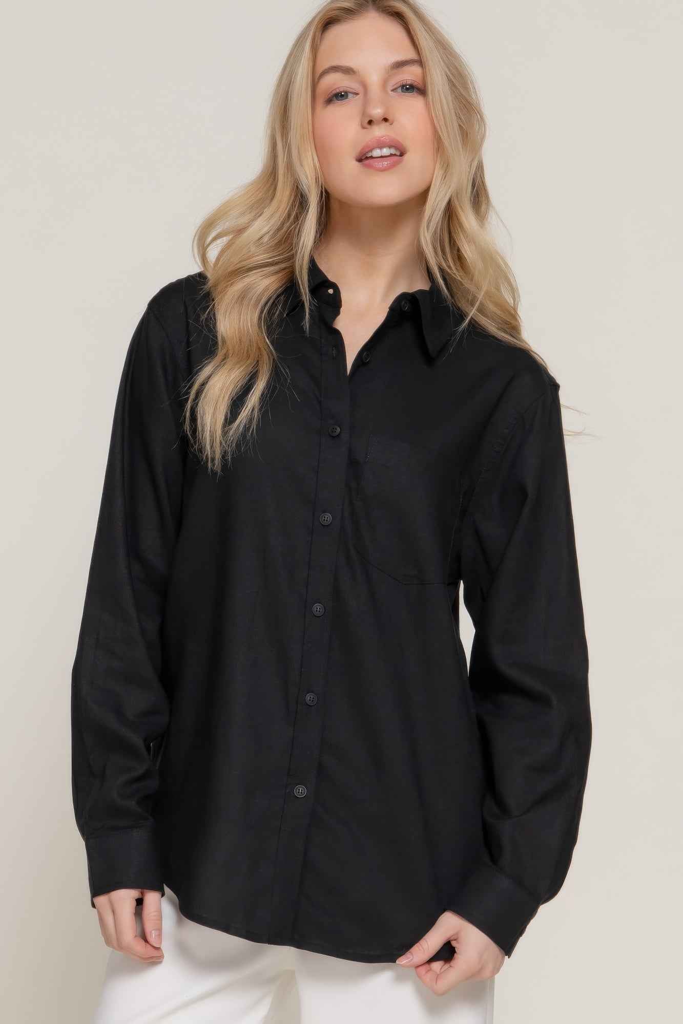 New Arrival – Long Sleeve Linen Blend Shirt – New Arrival Now Live