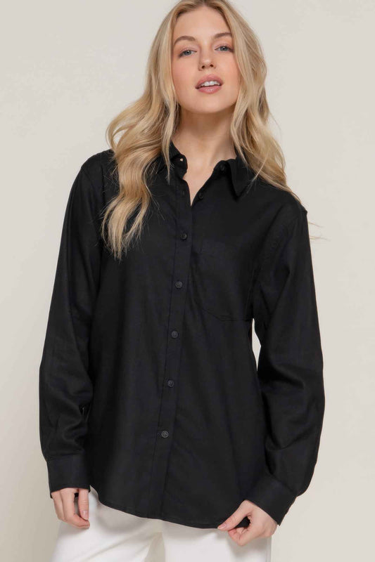 New Arrival – Long Sleeve Linen Blend Shirt – New Arrival Now Live