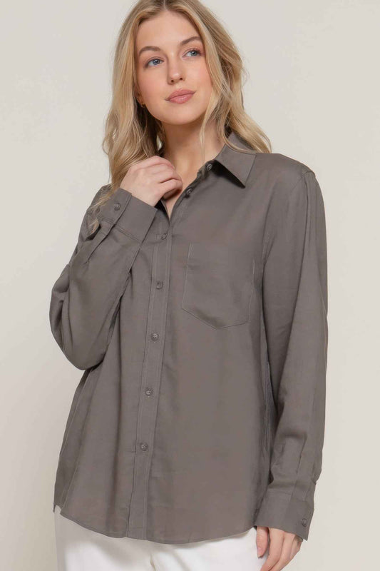New Arrival – Long Sleeve Linen Blend Shirt – New Arrival Now Live