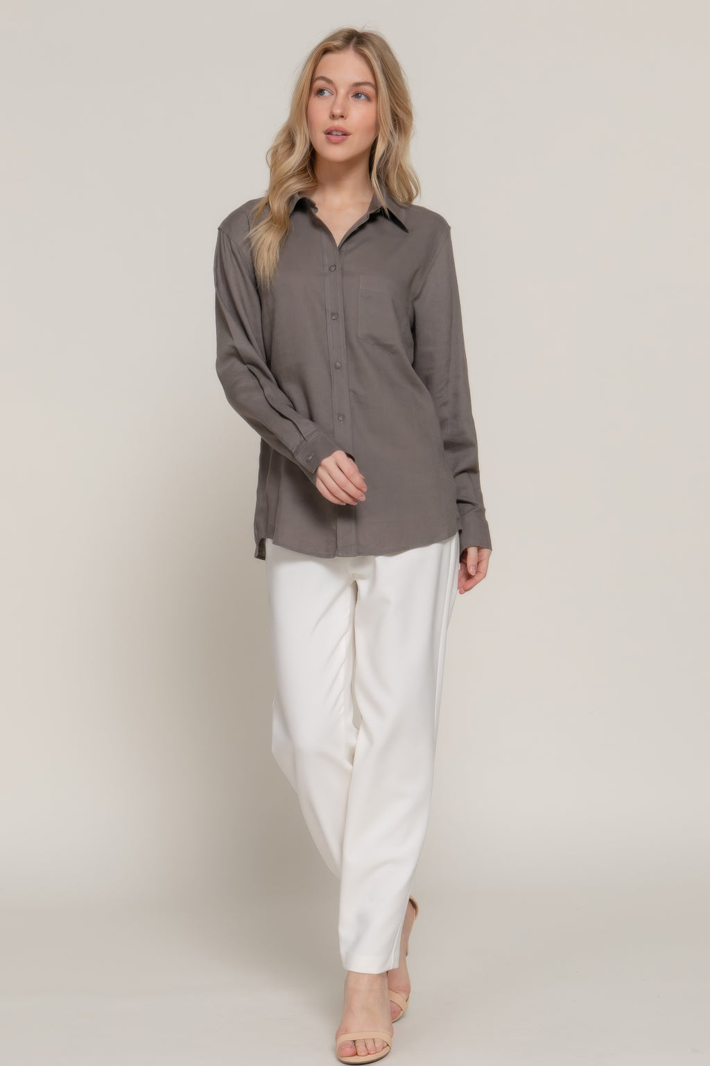 Long Sleeve Linen Blend Shirt-Product Type | Naughty Smile Fashion