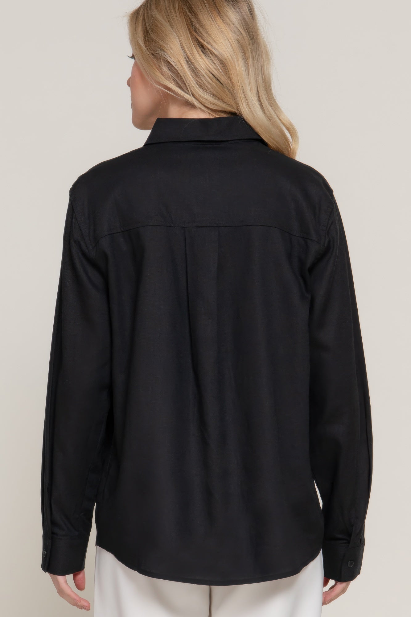 Long Sleeve Linen Blend Shirt-Product Type | Naughty Smile Fashion
