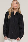 Long Sleeve Linen Blend Shirt