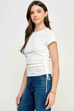 Side Ruched Detail Top