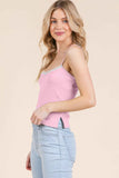 Pointelle W/lace Detail Cami Top