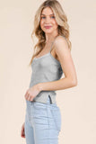 Pointelle W/lace Detail Cami Top