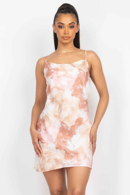 New Arrival – Satin Print Cowl Neck Dress – New Arrival Now Live