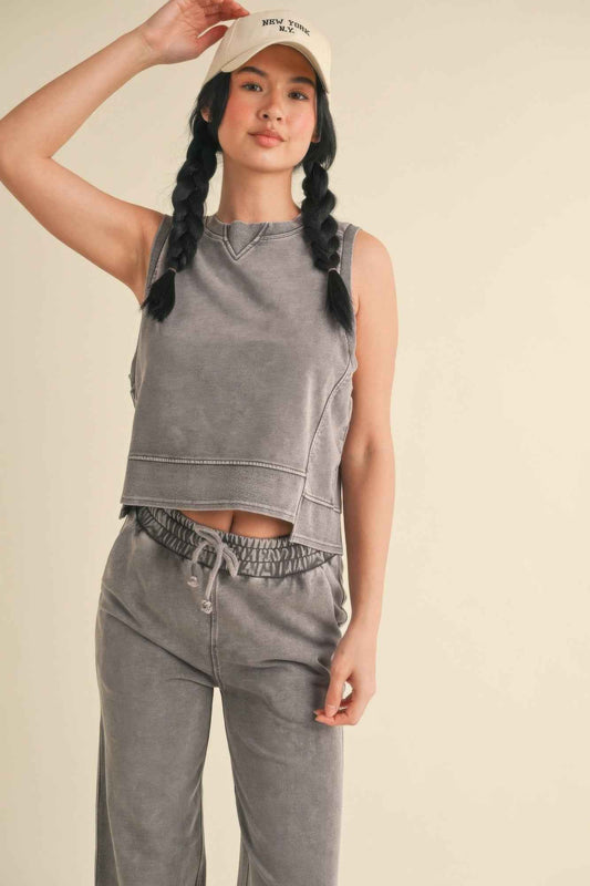 New Arrival – Mineral Wash Sleeveless Top – New Arrival Now Live