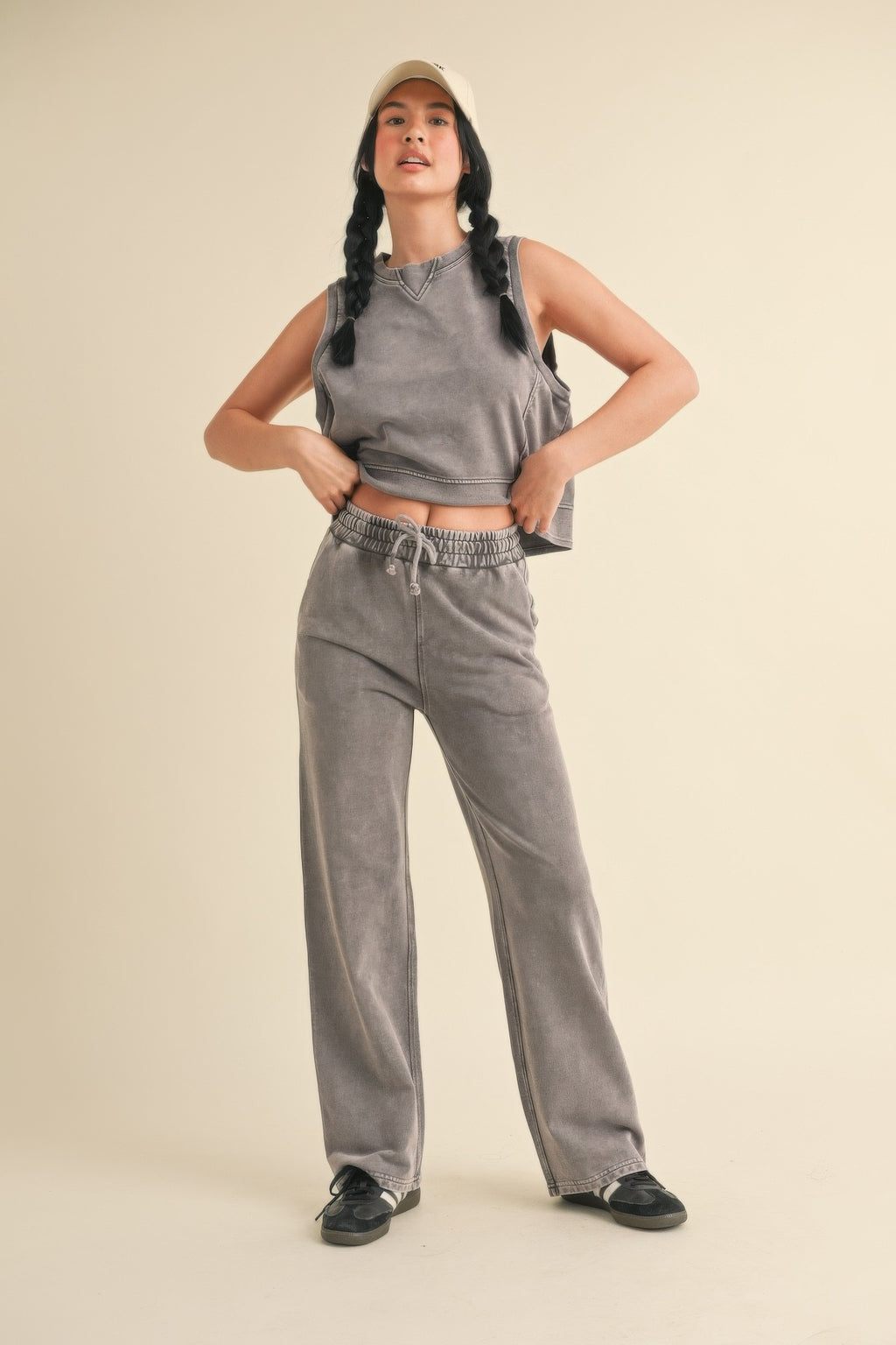 Mineral Wash Sleeveless Top-Product Type | Naughty Smile Fashion