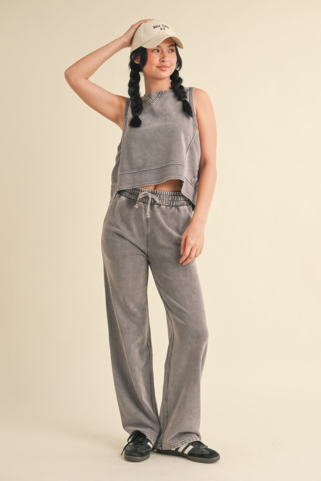 Mineral Wash Sleeveless Top-Product Type | Naughty Smile Fashion