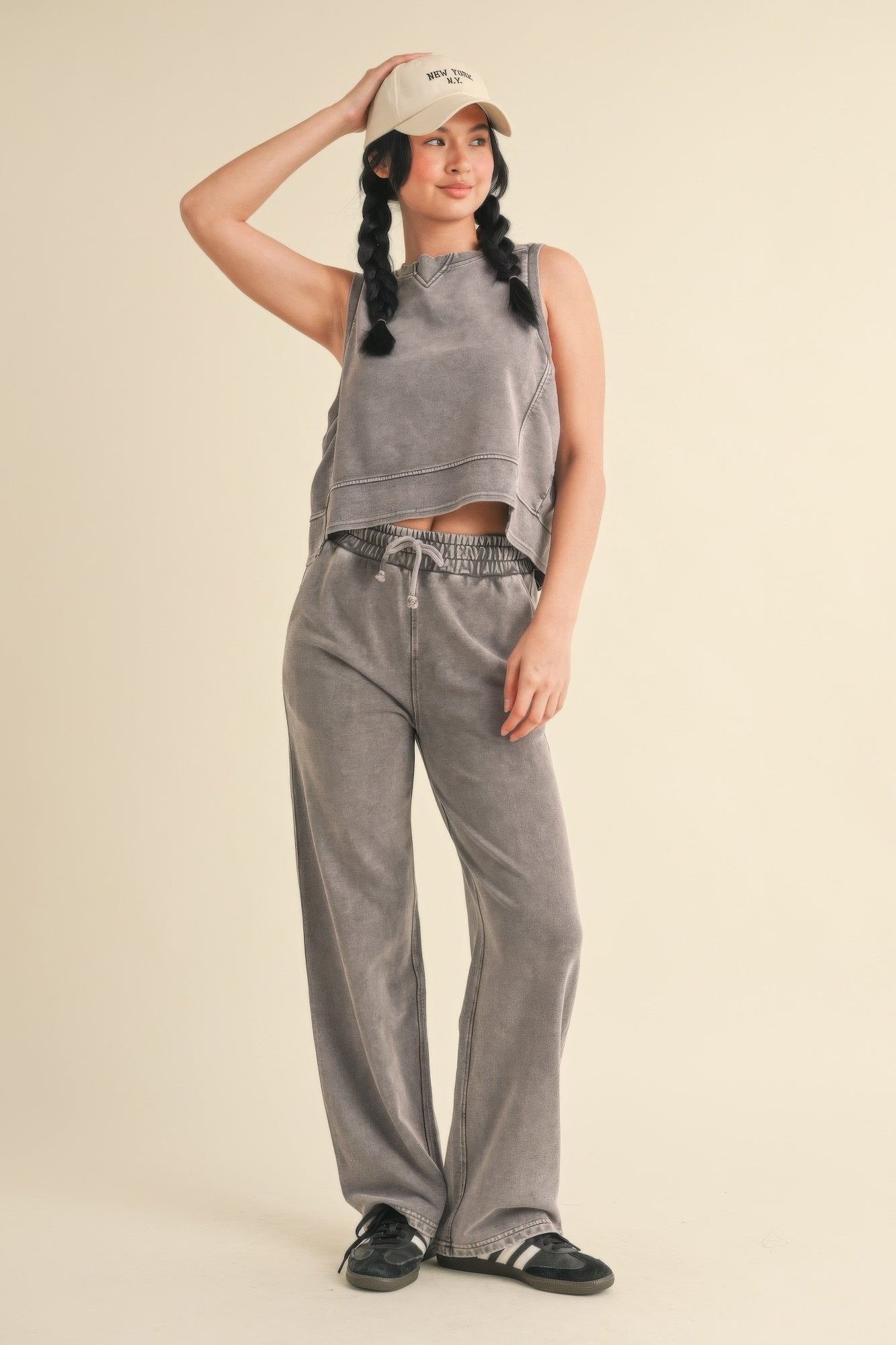 Mineral Wash Sleeveless Top-Product Type | Naughty Smile Fashion