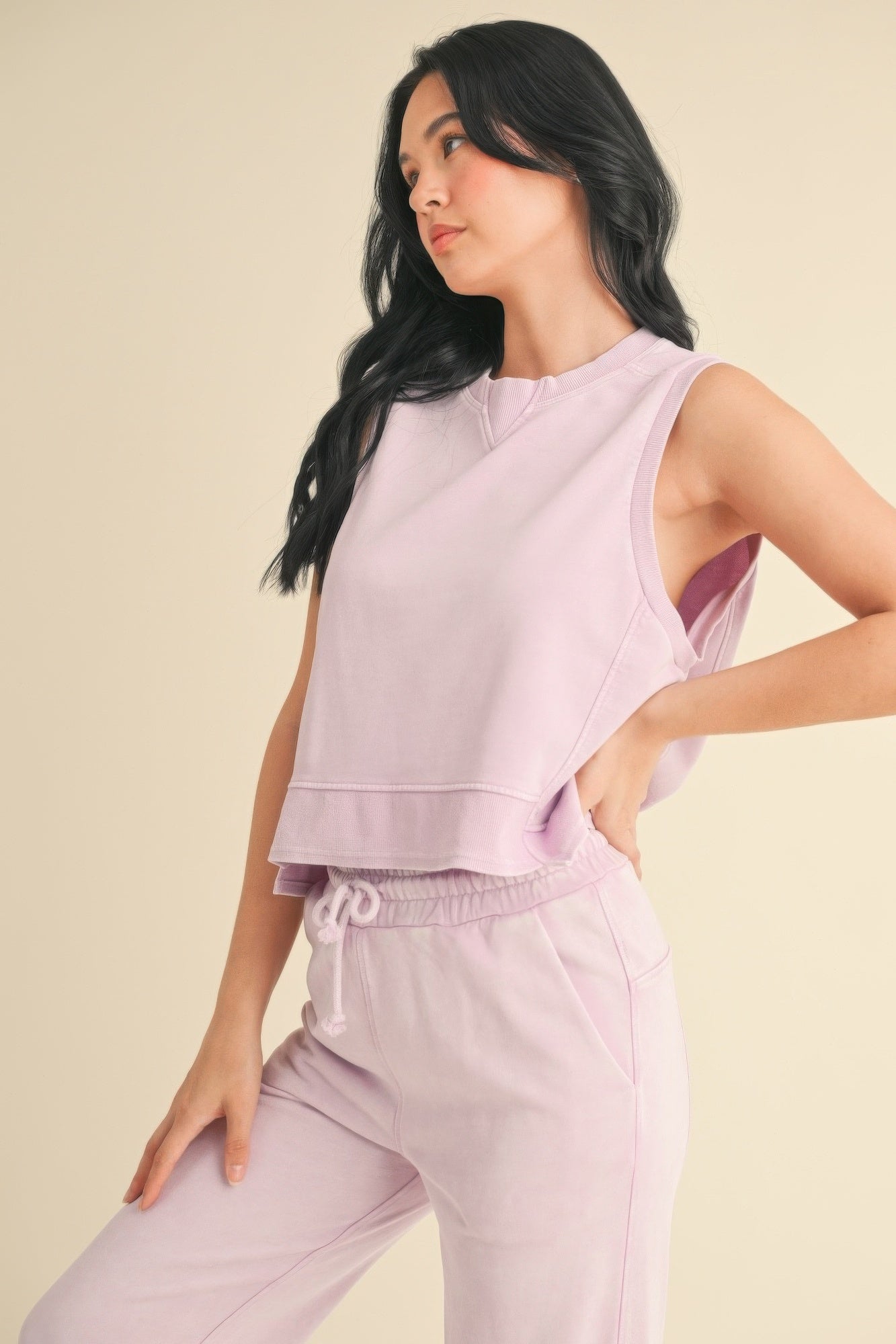 Mineral Wash Sleeveless Top-Product Type | Naughty Smile Fashion