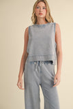 Mineral Wash Sleeveless Top