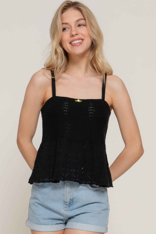New Arrival – Flower Trim Detail Pointelle Spring Sweater – New Arrival Now Live
