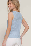 Sleeveless Crochet Spring Sweater