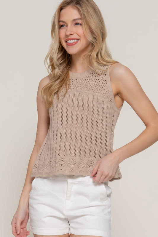 New Arrival – Sleeveless Crochet Spring Sweater – New Arrival Now Live