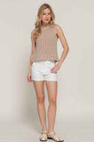 Sleeveless Crochet Spring Sweater