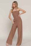 Crinkle Knit Tube Jumpsuit