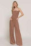 Crinkle Knit Tube Jumpsuit