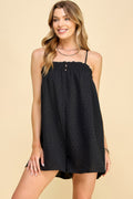 Swiss Dot Woven Romper-Product Type | Naughty Smile Fashion