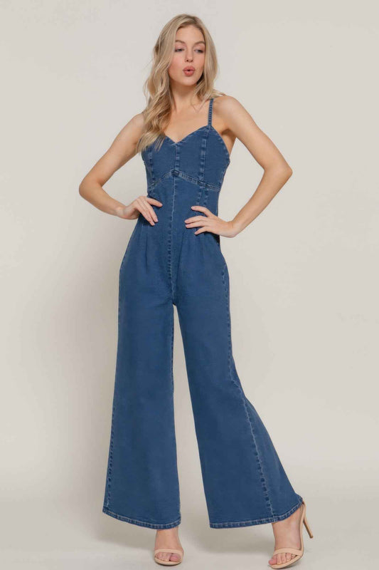 New Arrival – Cami Stretch Denim Jumpsuit – New Arrival Now Live