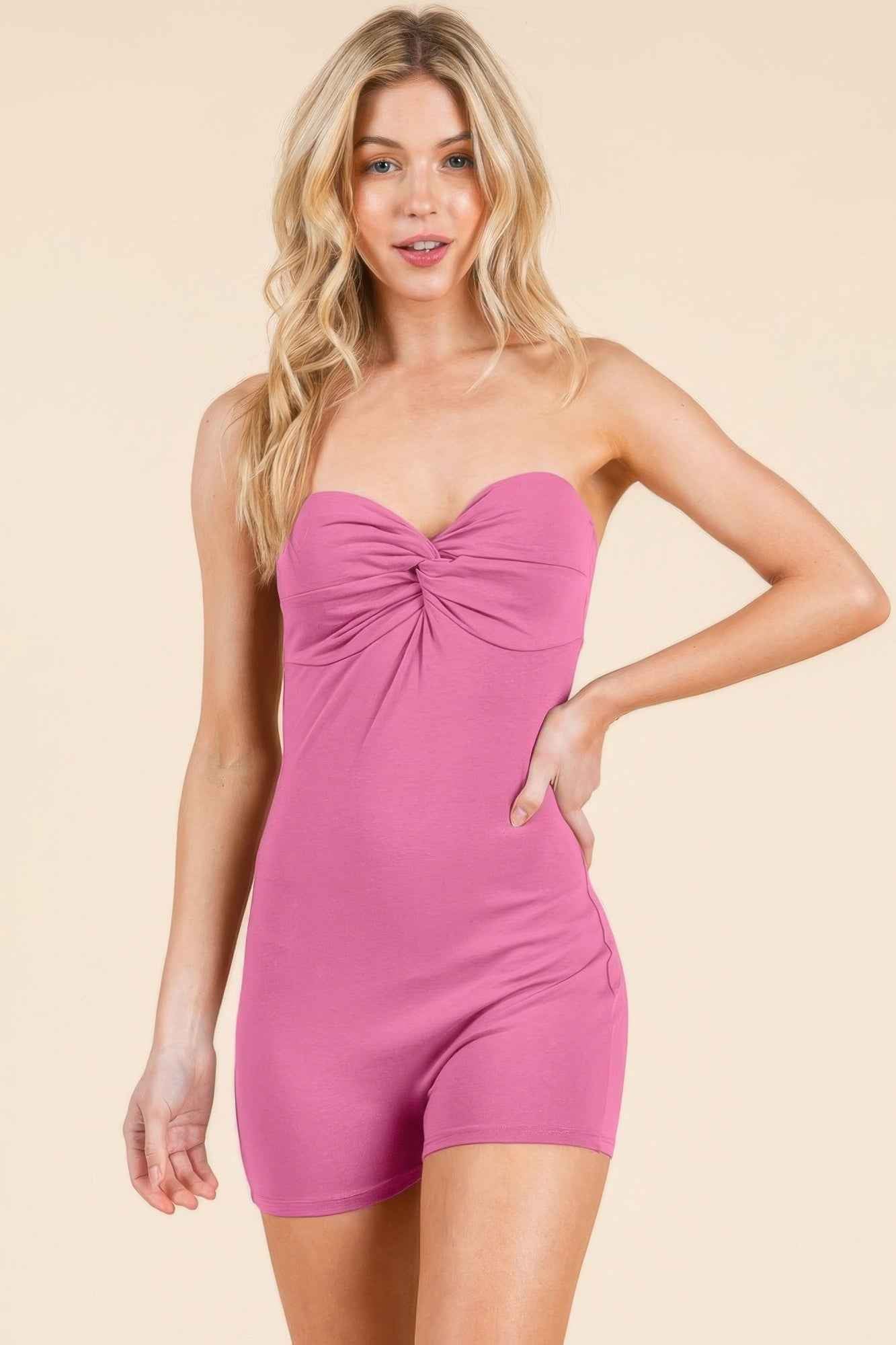 New Arrival – Strapless Twisted Detail Biker Suit – New Arrival Now Live