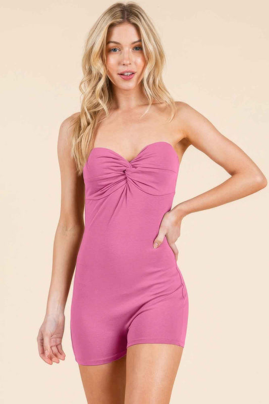New Arrival – Strapless Twisted Detail Biker Suit – New Arrival Now Live