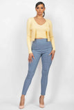 Crop Tank Top & Cardigan Sweater Set