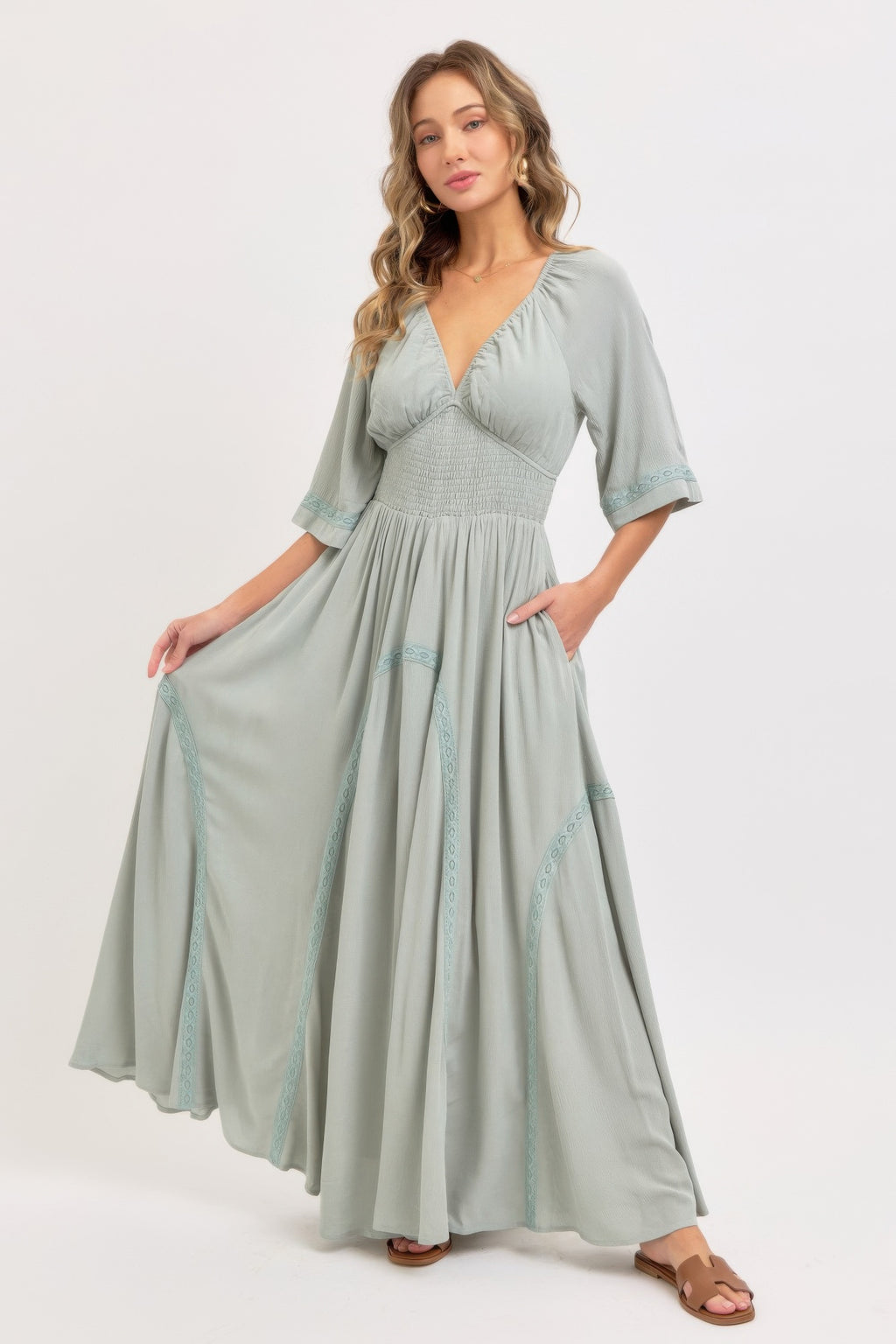 Romantic Flowy Maxi Dress-Product Type | Naughty Smile Fashion
