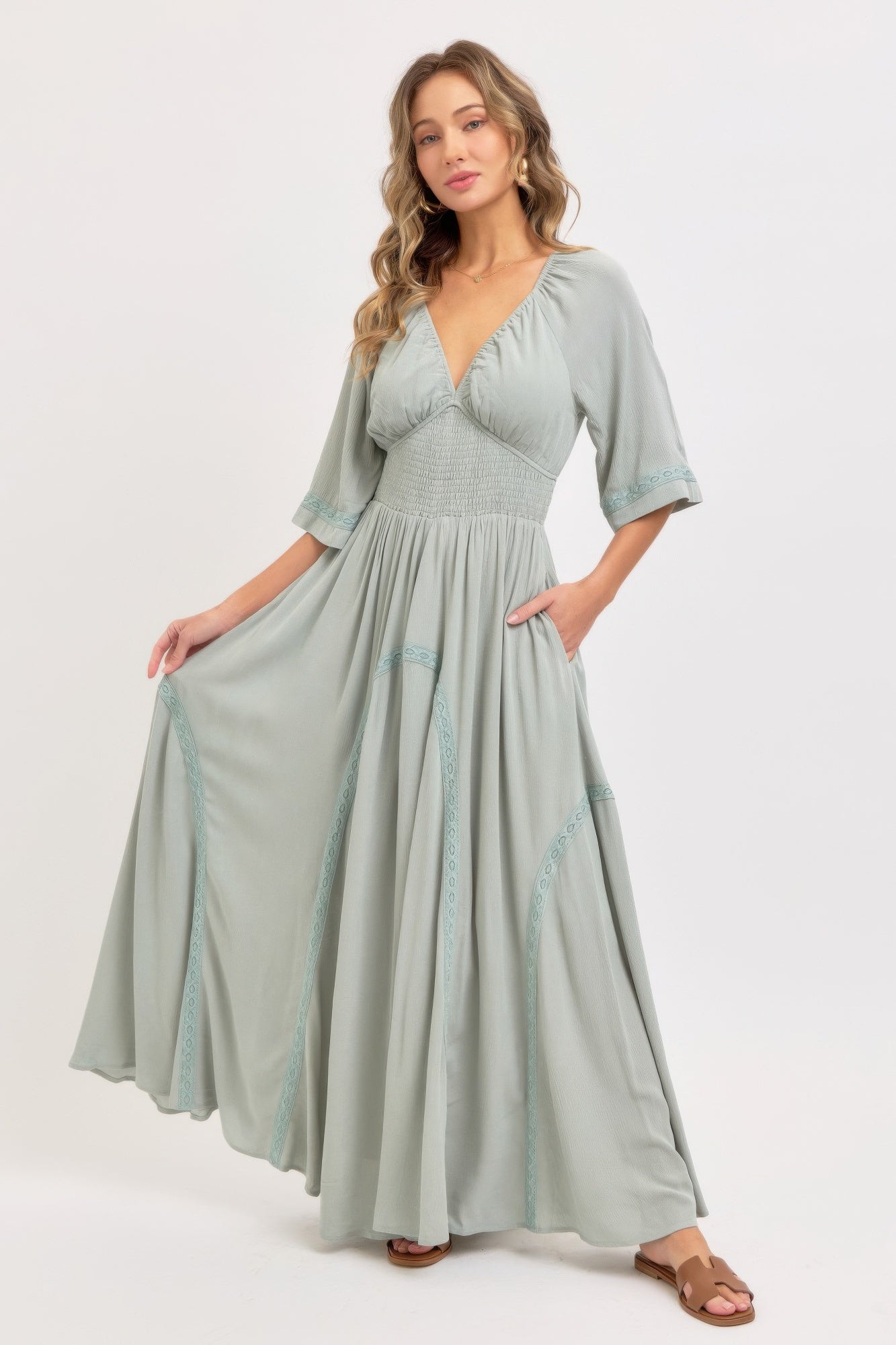 Romantic Flowy Maxi Dress-Product Type | Naughty Smile Fashion
