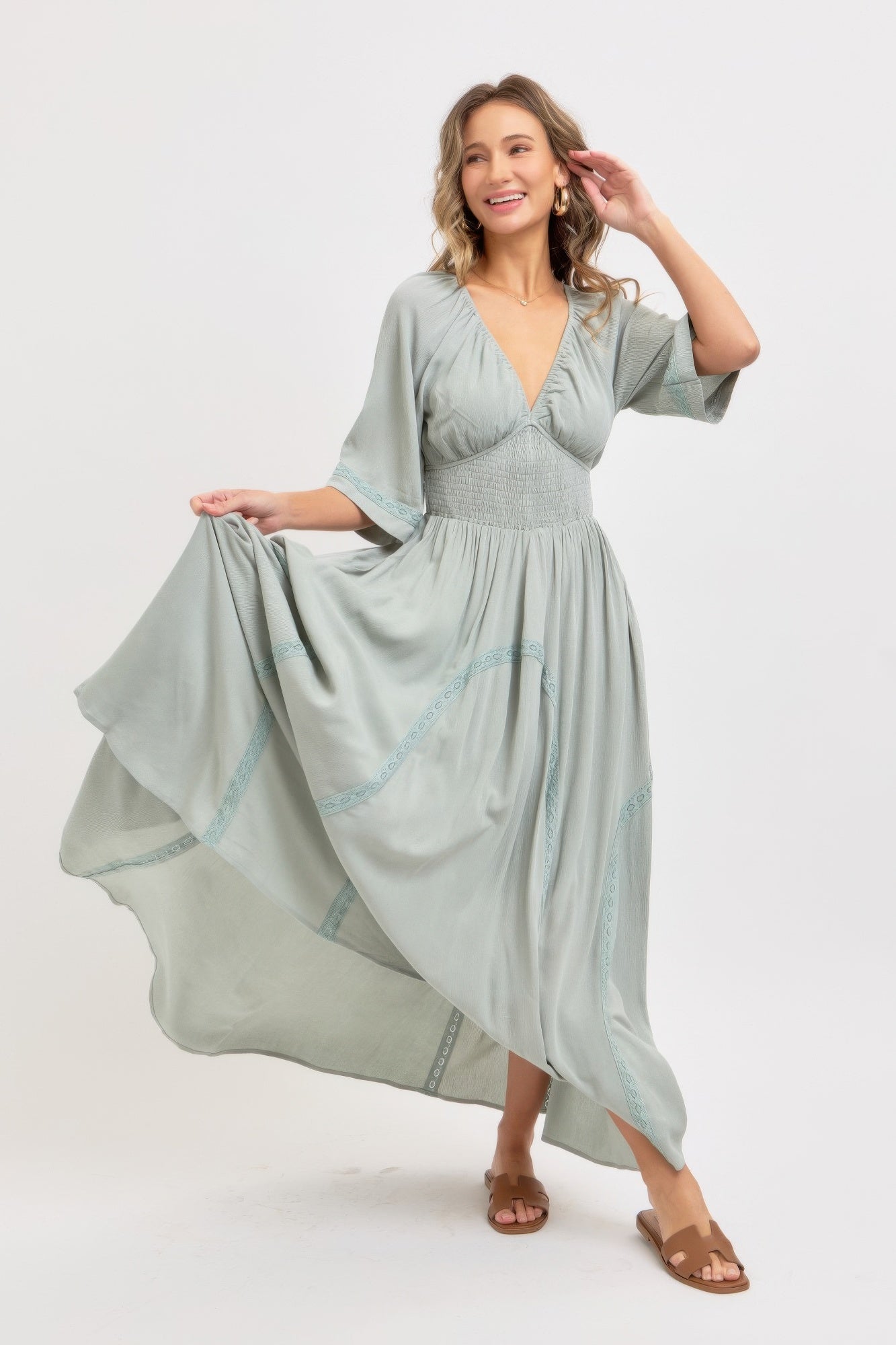 Romantic Flowy Maxi Dress-Product Type | Naughty Smile Fashion