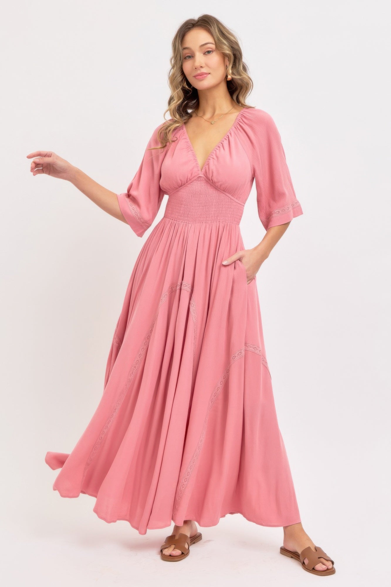 Romantic Flowy Maxi Dress-Product Type | Naughty Smile Fashion