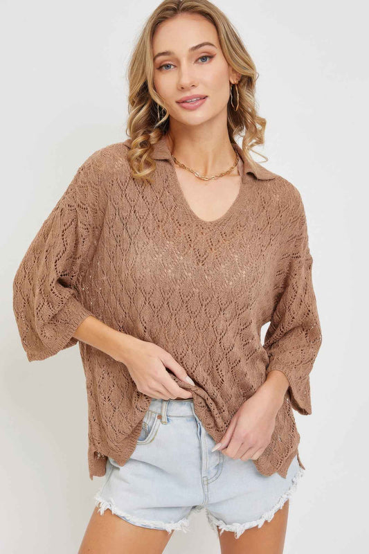 New Arrival – Pointelle Knit Top – New Arrival Now Live