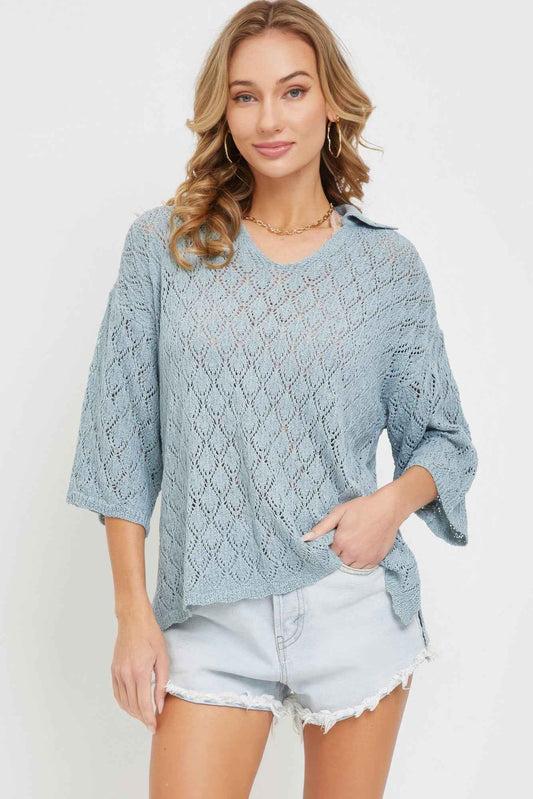 New Arrival – Pointelle Knit Top – New Arrival Now Live