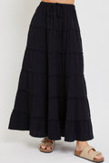 Cotton Gauze Tiered Maxi Skirt-Product Type | Naughty Smile Fashion