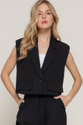 Lapel Collar W/shoulder Pads Vest-Product Type | Naughty Smile Fashion