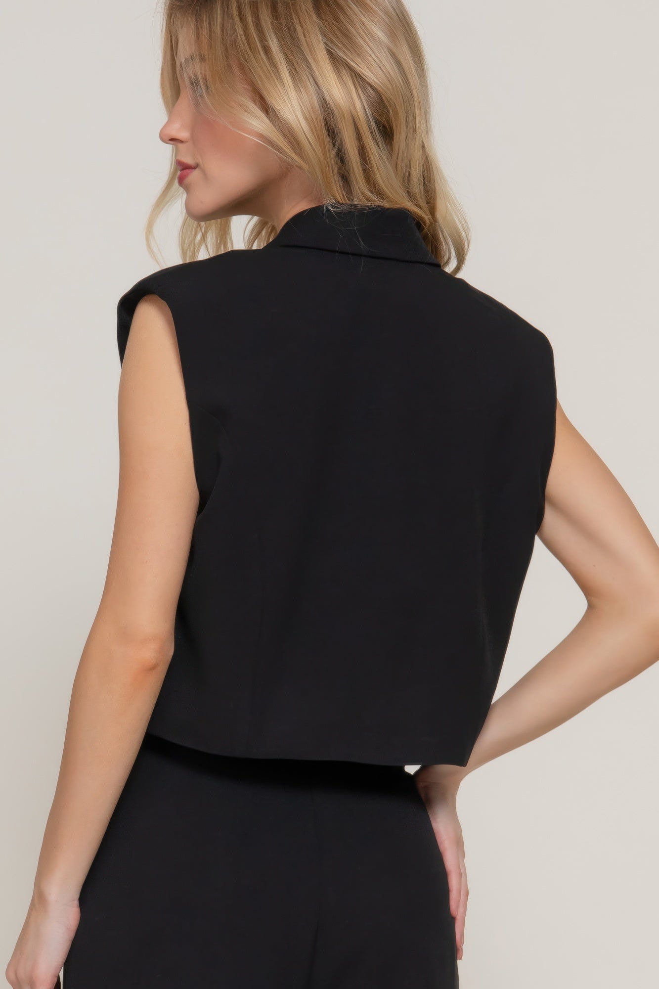 Lapel Collar W/shoulder Pads Vest-Product Type | Naughty Smile Fashion
