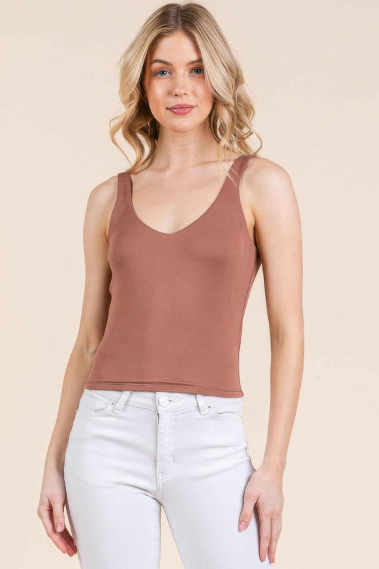 New Arrival – V-neck Basic Double Layers Tank Top – New Arrival Now Live