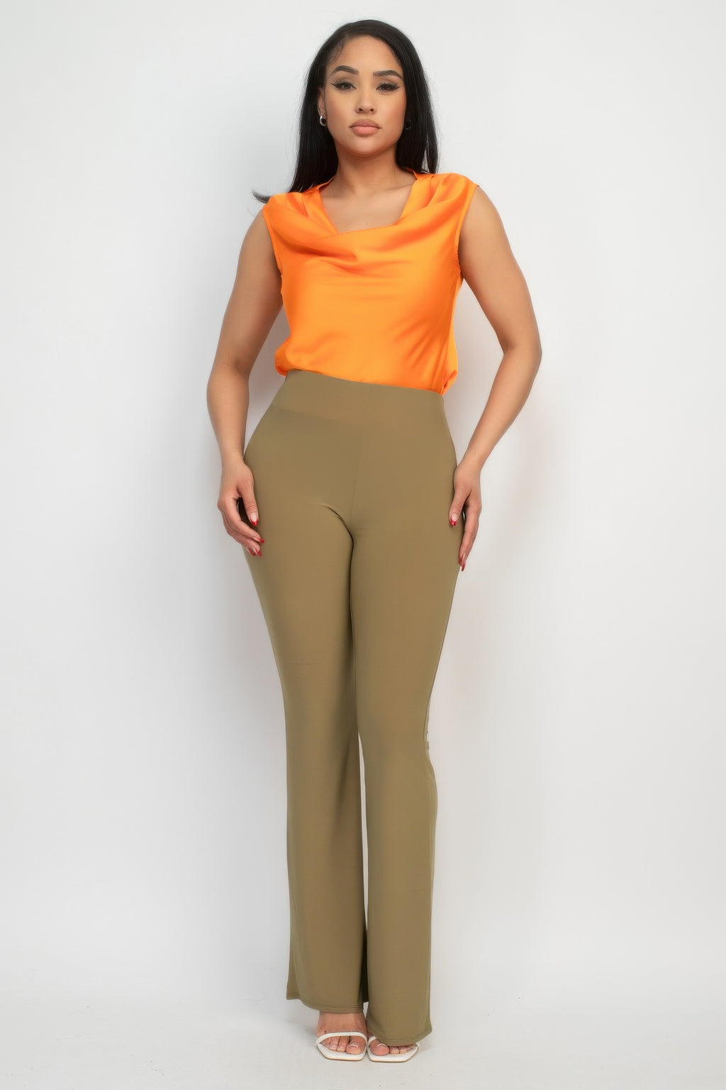 Fit And Flare Elastic Casual Pants-Product Type | Naughty Smile Fashion