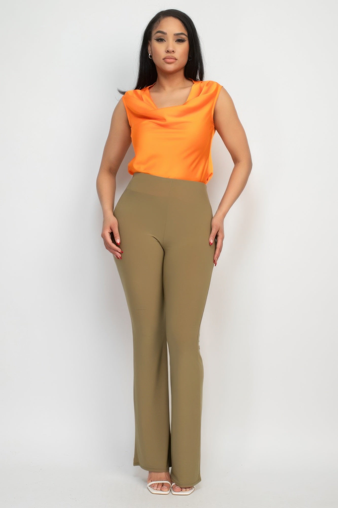 Fit And Flare Elastic Casual Pants-Product Type | Naughty Smile Fashion