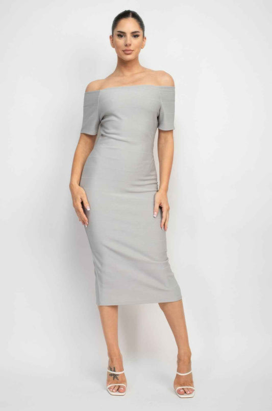 New Arrival – Off Shoulder Zippered Bodycon Dress – New Arrival Now Live