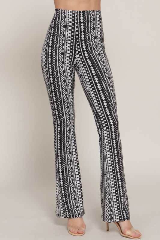 New Arrival – Waist Elastic Slim Flare Print Pants – New Arrival Now Live