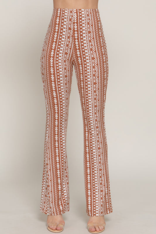New Arrival – Waist Elastic Slim Flare Print Pants – New Arrival Now Live
